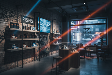 Urban sneaker store interior